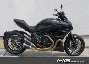 Ducati Diavel 1200 (2011-2016) MG Biketec Rear Sets - 2500-156511
